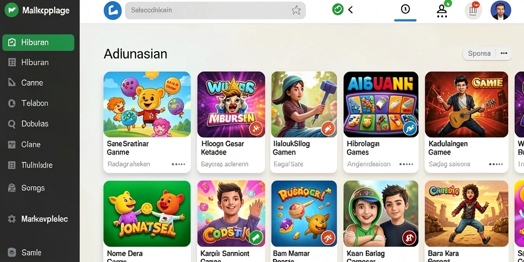 Screenshot menunjukkan tampilan utama aplikasi ANDARA88.