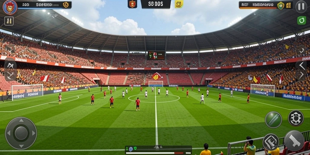 Screenshot menunjukkan antarmuka permainan yang menarik.