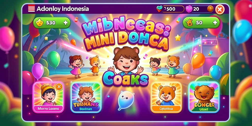 Tampilan awal game yang menarik dan penuh warna.