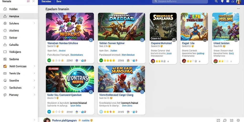Tampilan awal game yang menawan dan mudah dinavigasi.